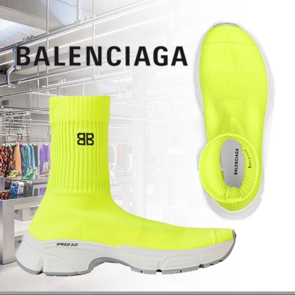 Balenciaga WOMEN'S SPEED 3.0 SNEAKERS IN FLUO YELLOW